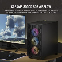 Corsair 3000D RGB AIRFLOW - Mid tower - E-ATX - Seitenteil mit Fenster (gehärtetes Glas)