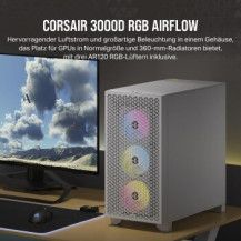 Corsair 3000D RGB AIRFLOW - Mid tower - E-ATX - Seitenteil mit Fenster (gehärtetes Glas)