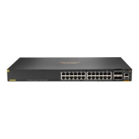 HPE Aruba 6200F 24G Class4 PoE 4SFP+ 370W Switch - Switch - max. Distanza massima di stacking 10 km - L3 - gestito - 24 x 10/100
