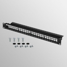 EFB Elektronik EFB Elektronik - Pannello patch - senza Keystone - montabile su rack - nero - 1U - 48,3 cm (19″)