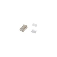 Equip Cat.6A RJ45 Connettore schermato - 100 pezzi per confezione - RJ-45 - Acciaio satinato - Trasparente - Maschio - Dritto -