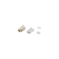 Set di connettori RJ45 Cat.6A Equip - 100 pezzi per confezione - RJ-45 - Trasparente - Bianco - Cat6a - Oro - 4 g - 48 mm