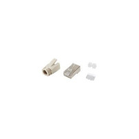 Equip Cat.6A RJ45 Set di connettori schermati - 100 pezzi per confezione - RJ-45 - Acciaio inossidabile - Trasparente - Bianco -
