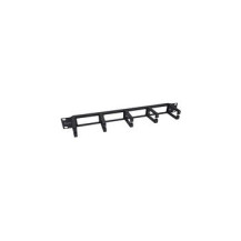 Pannello di gestione cavi per montaggio su rack da 19″ Equip - Nero - Pannello di gestione cavi - Nero - Plastica - Acciaio - 1U