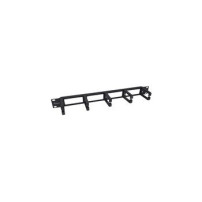 Pannello di gestione cavi per montaggio su rack da 19″ Equip - Nero - Pannello di gestione cavi - Nero - Plastica - Acciaio - 1U