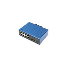 DIGITUS Industrieller 8+2 -Port Fast Ethernet PoE Switch