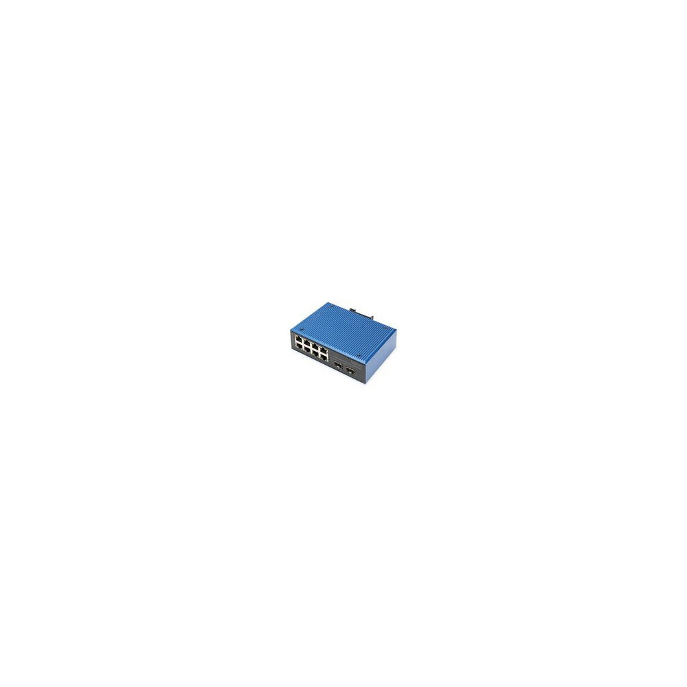 DIGITUS Industrieller 8+2 -Port Fast Ethernet PoE Switch