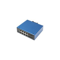 DIGITUS Switch PoE Gigabit Ethernet industriale a 8+4 porte
