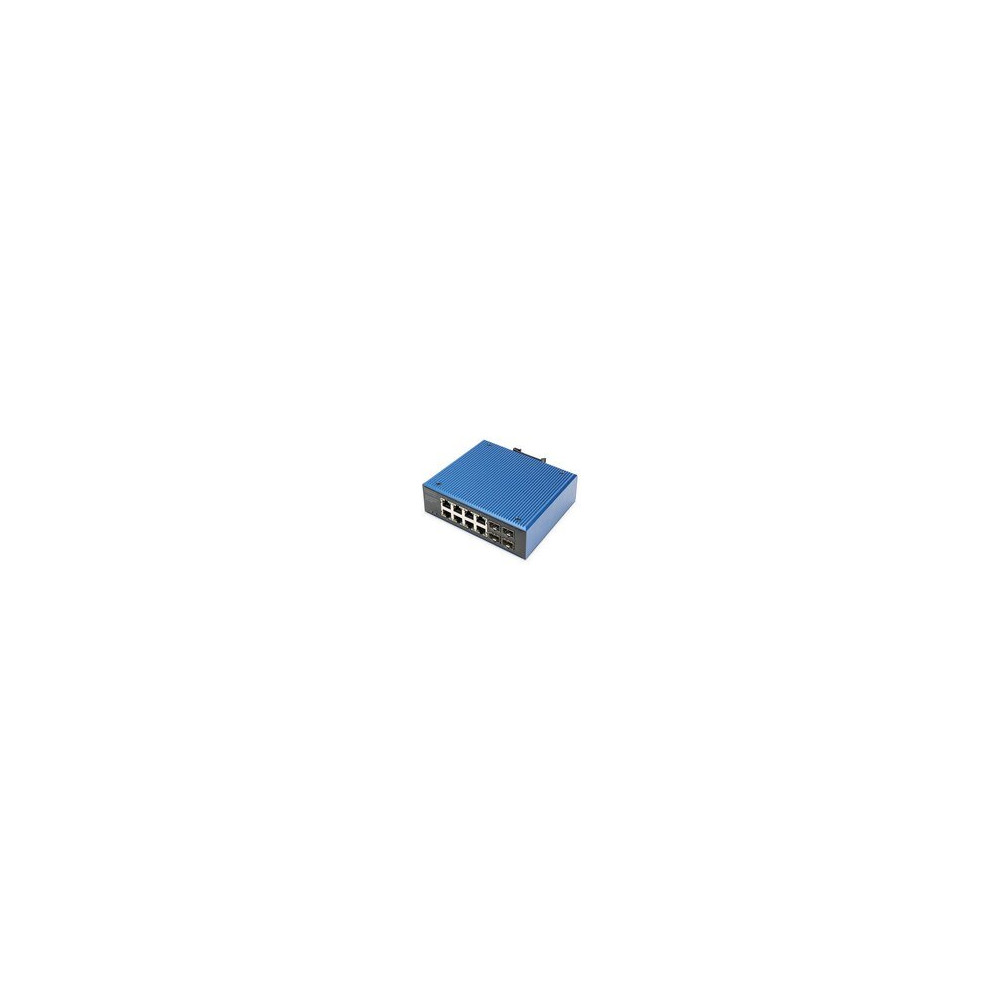 DIGITUS Switch PoE Gigabit Ethernet industriale a 8+4 porte