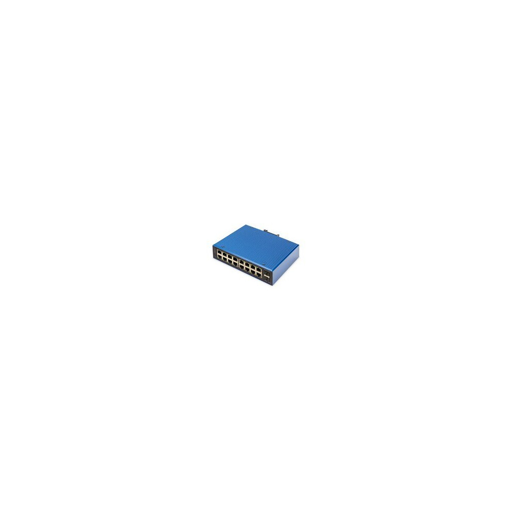 DIGITUS Switch PoE Gigabit Ethernet gestito L2 industriale a 16+2 porte