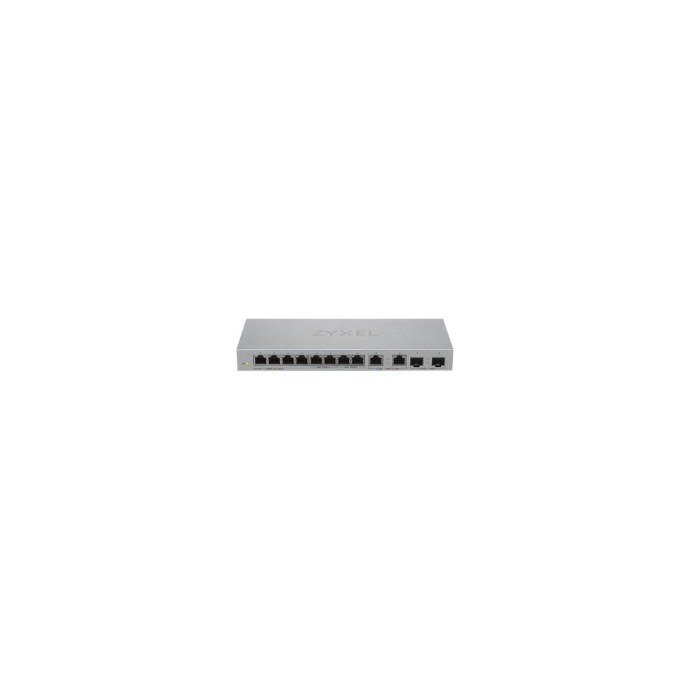 ZyXEL XGS1010-12 - V2 - Switch - managed - 8 x 10/100/1000 + 2 x 100/1000/2.5G + 2 x 1 Gigabit/10 Gigabit SFP+ (Uplink)