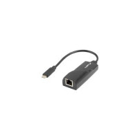 Lanberg NC-1000-02 - USB tipo C - RJ-45 - Nero - 1 pezzo(i) - 0,15 m