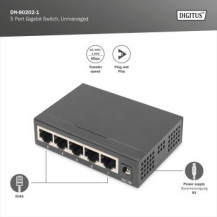 DIGITUS Switch Gigabit a 5 porte, non gestito