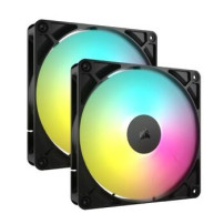 Corsair RS140 ARGB - Gehäuselüfter - 140 mm - Schwarz (Packung mit 2)