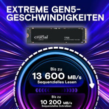 Crucial T705 - SSD - crittografato - 1 TB - interno - M.2 2280 - PCI Express 5.0 (NVMe)