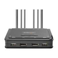 StarTech.com Switch KVM con 2 porte DisplayPort e 2 monitor, 4K 60Hz, KVM compatto con cavi integrati USB-A/DisplayPort/audio da