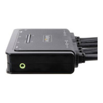 StarTech.com Switch KVM con 2 porte DisplayPort e 2 monitor, 4K 60Hz, KVM compatto con cavi integrati USB-A/DisplayPort/audio da