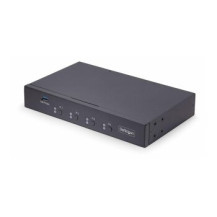 StarTech.com Switch KM a 4 porte con roaming del mouse, Switch USB per tastiera/mouse, audio da 3,5 mm e USB, condivisione perif