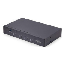 StarTech.com Switch KM a 4 porte con roaming del mouse, Switch USB per tastiera/mouse, audio da 3,5 mm e USB, condivisione perif
