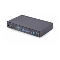 StarTech.com Switch KM a 4 porte con roaming del mouse, Switch USB per tastiera/mouse, audio da 3,5 mm e USB, condivisione perif
