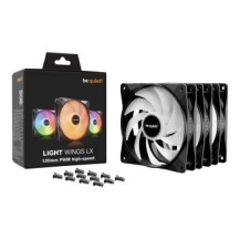 Be Quiet! Light Wings LX - Ventola per case - PWM High-Speed - 120 mm - Nero (confezione da 3)