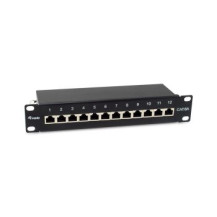 Equip Patchpanel 12x RJ45 Cat6A 10″ FTP 1HE Premium nero - Patch-Panel