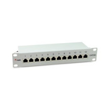 Equip Patchpanel 12x RJ45 Cat6A 10″ FTP 1HE Premium grigio chiaro - Patch-Panel