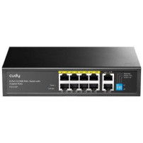 CUDY 8 porte 100 Mbit PoE+/2xUplink non gestito