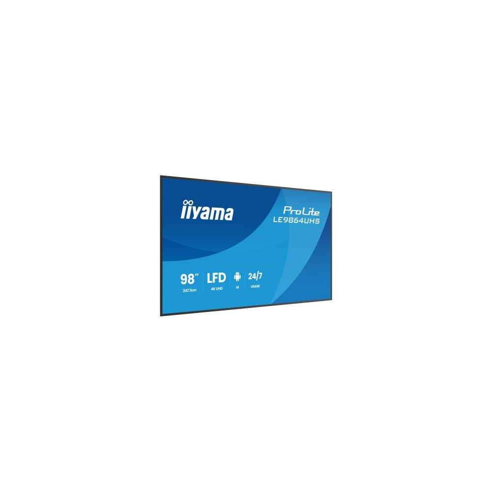 iiyama 98iW LCD 4K UHD VA Display per segnaletica digitale