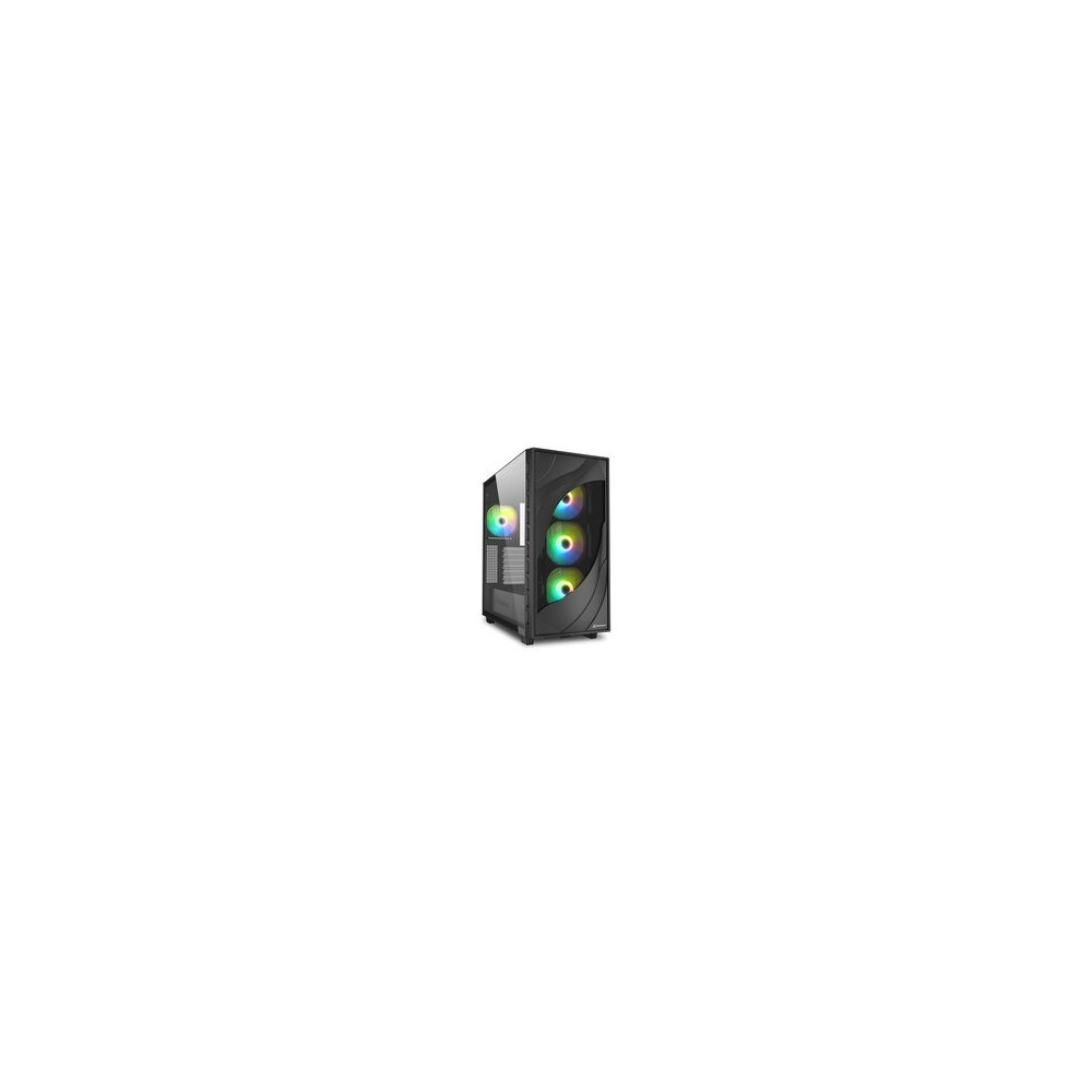 Sharkoon Gehäuse Rebel C80G Rgb ATX 1xGlas schwa - Midi/Minitower - ATX