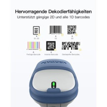 Inateck Barcodescanner 73 white blue[BCST-73_white blue]