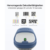 Inateck Barcodescanner 73 white blue[BCST-73_white blue]