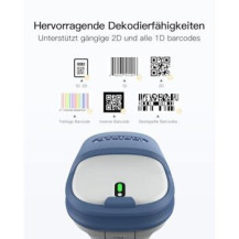 Inateck Barcodescanner 73 white blue[BCST-73_white blue]