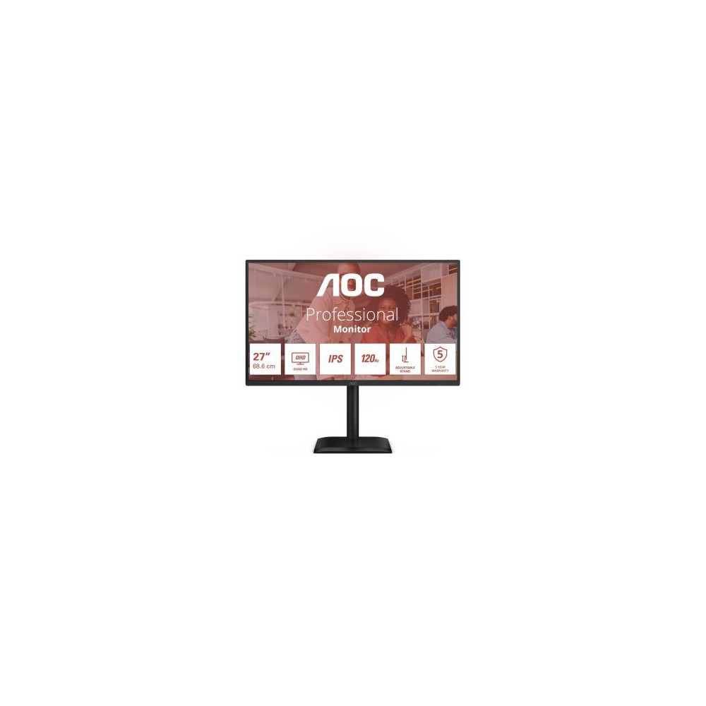 AOC Q27E4U Monitor QHD 27 pollici con altoparlanti e regolazione altezza