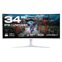 JAPANNEXT JN-IPS340UWQHD60C-C65W-HS-W curved UWQHD