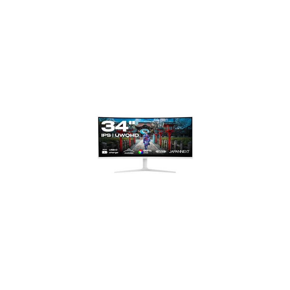JAPANNEXT JN-IPS340UWQHD60C-C65W-HS-W curved UWQHD
