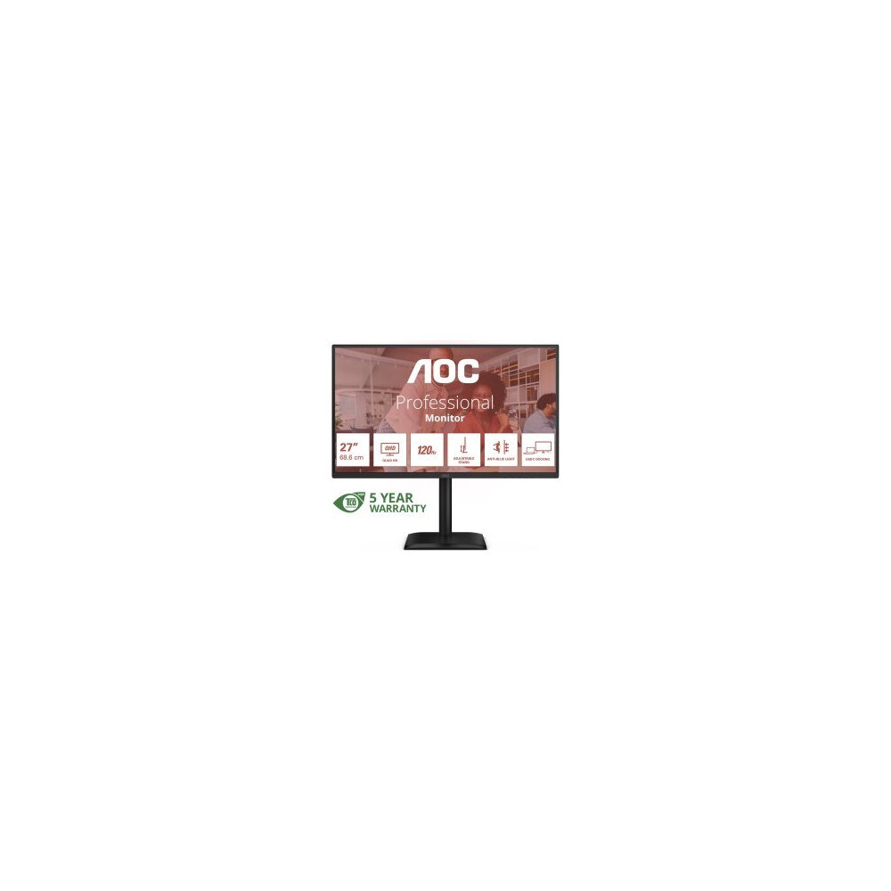 AOC E4 Q27E4CV Monitor PC 68,6 cm (27″) 2560 x 1440 Pixel Quad HD LED Nero