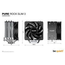 be quiet! Pure Rock Slim 3 Processore Raffreddatore d'aria 10 cm Argento 1 pz
