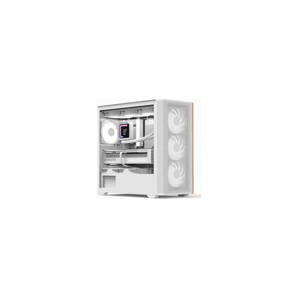 Aerocool D301A Mini Tower Bianco, Legno