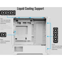Aerocool D301A Mini Tower Bianco, Legno