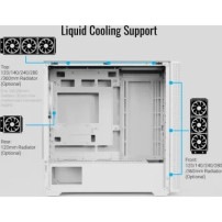 Aerocool D301A Mini Tower Bianco, Legno