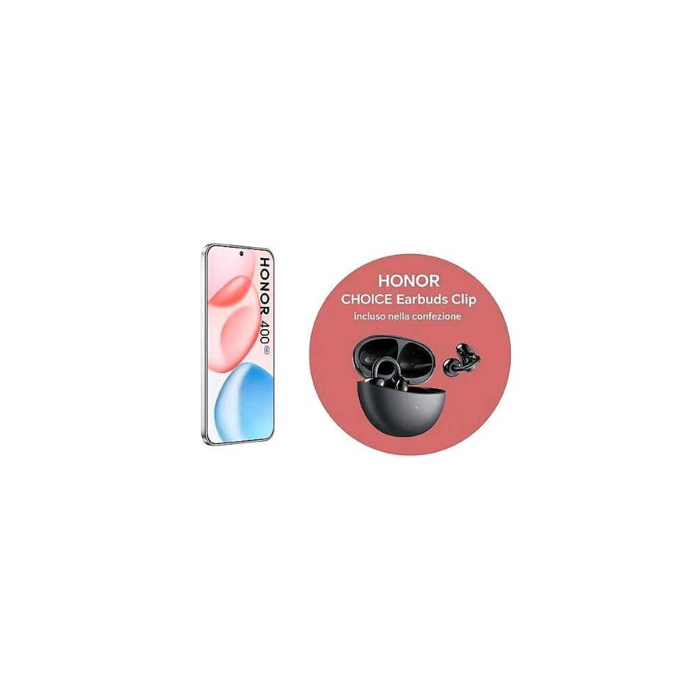 HONOR 400 5G DUAL SIM 6.55" OCTA CORE 512GB RAM 8GB 5G ITALIA ARGENTO + AURICOLARI BLUETOOTH HONOR CHOICE CLIP INCLUSI NELLA CON