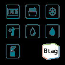 Brother Btag-131 Nastro Nero su trasparente