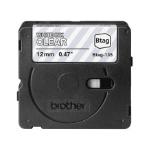 Brother Btag-135 Nastro Bianco su trasparente