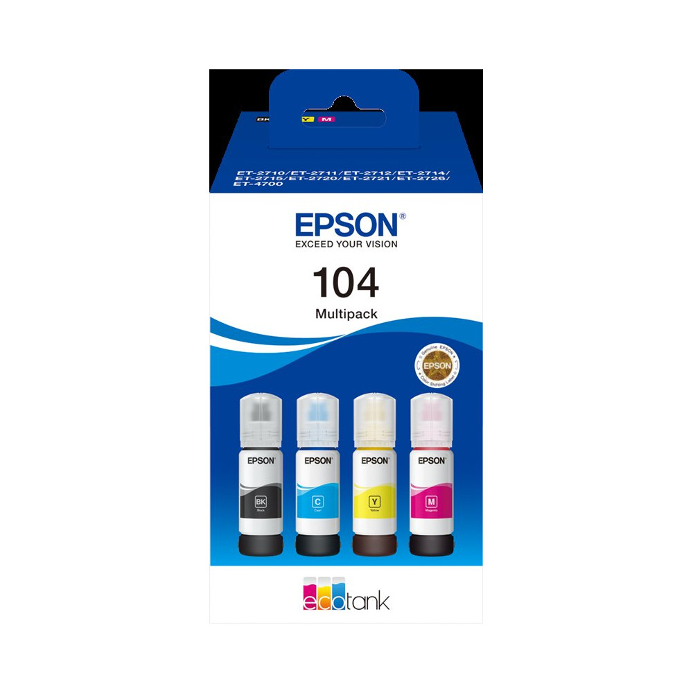 Epson 104 Multipack nero / ciano / magenta / giallo (C13T00P640)