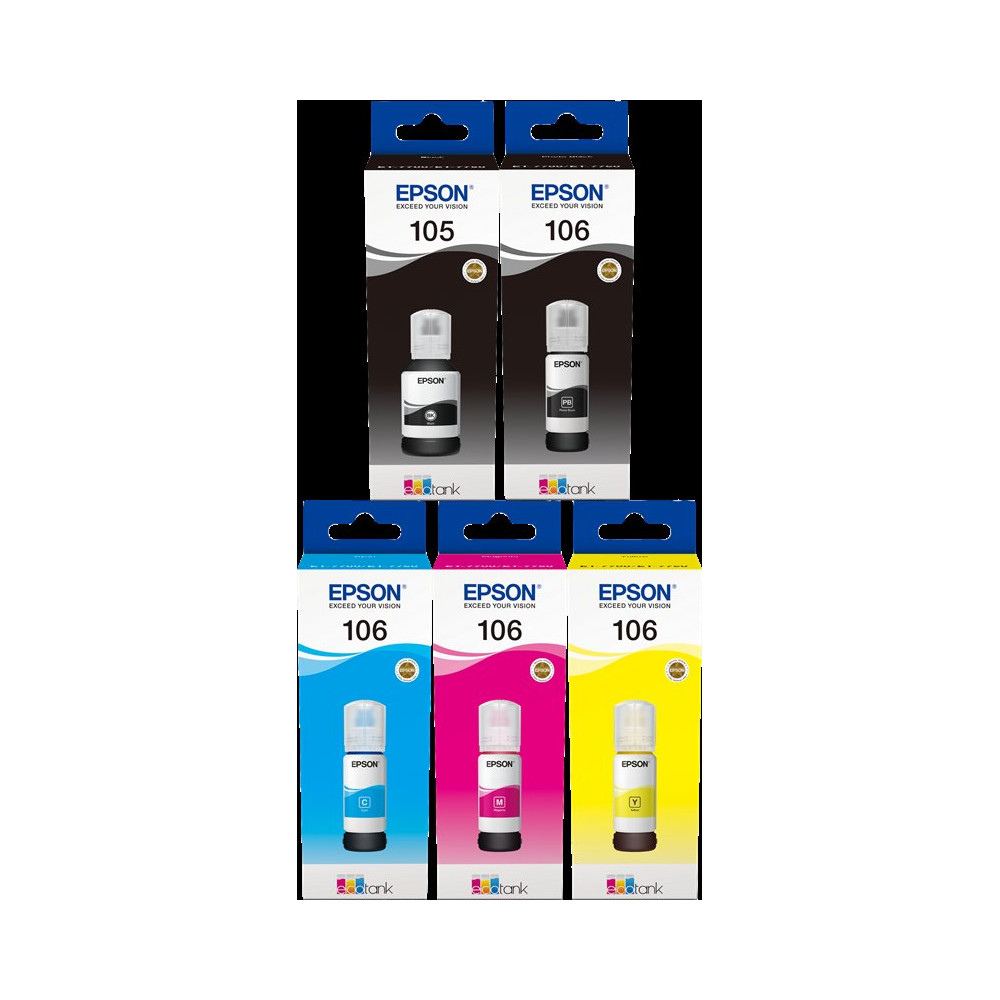 Epson 105/106 Multipack nero / Nero (Foto) / ciano / magenta / giallo (T00Q/R MCVP)
