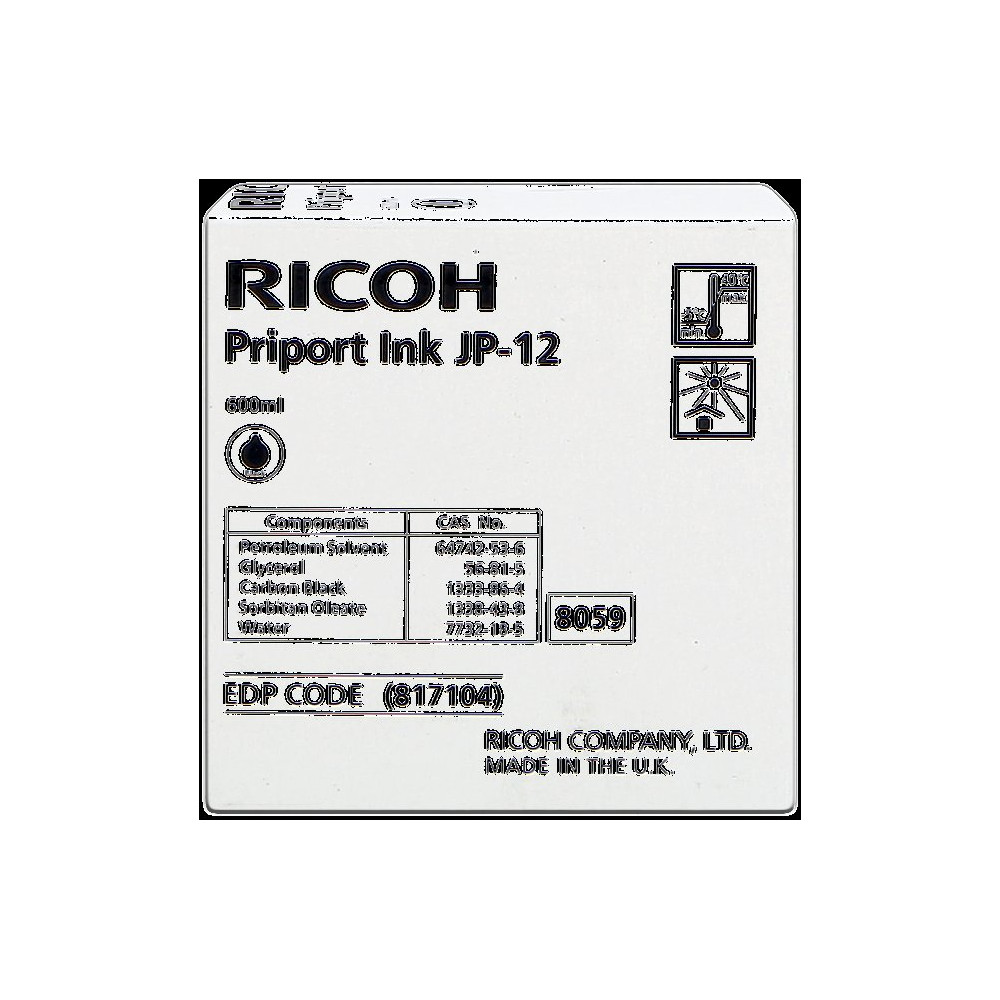 Ricoh 817104 nero Cartuccia d'inchiostro (JP12 (5-Pack))