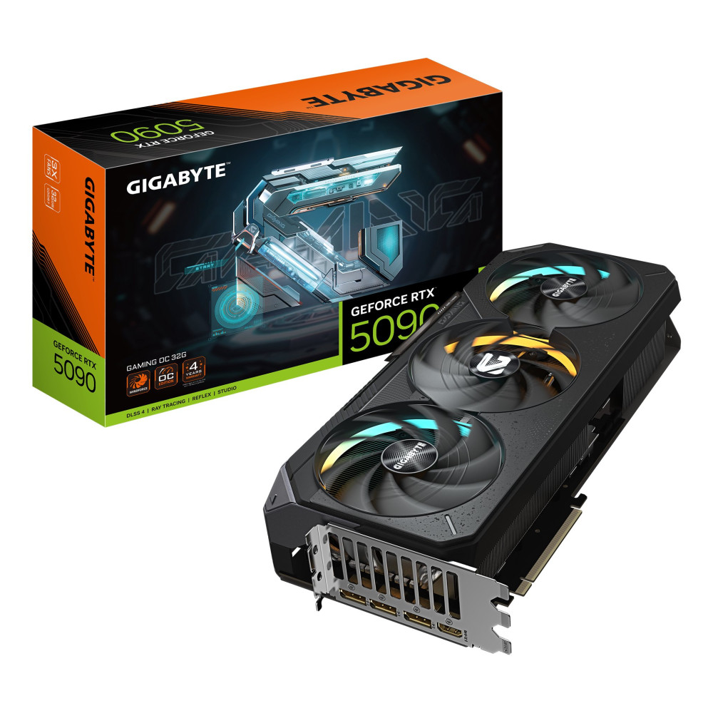 GIGABYTE GeForce RTX 5090 GAMING OC 32G Scheda Grafica - 32GB GDDR7, 512 bit, PCI-E 5.0, 2550MHz Core Clock, 3 x DP 2.1a, 1 x HD