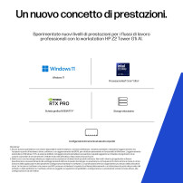 HP Workstation Z2 G1i - Tower 4U - 1 x Core Ultra 7 265 / fino a 5.3 GHz - RAM 32 GB - SSD 1 TB - RTX A400 - Gigabit Ethernet - 