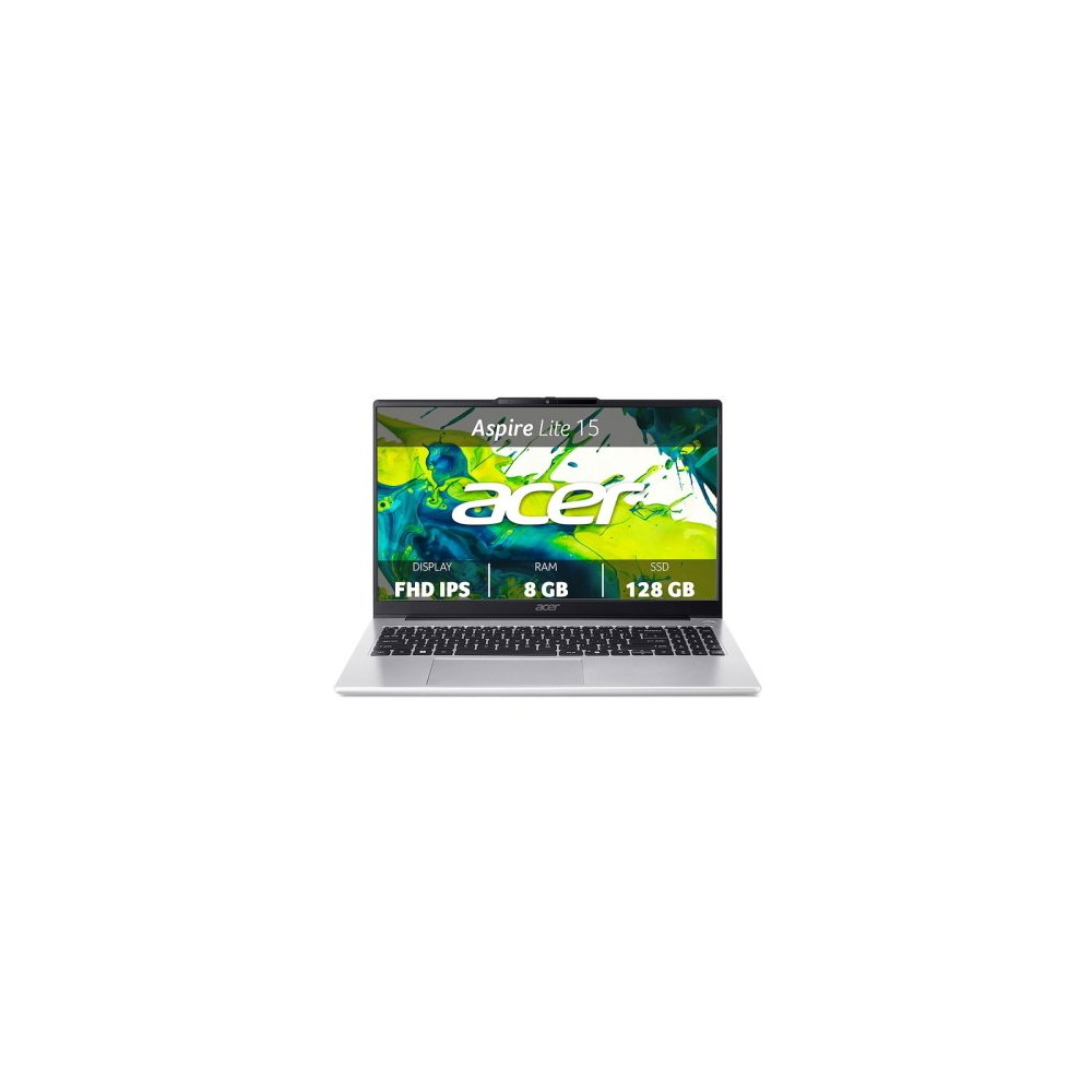 ACER ASPIRE LITE 15 AL15-32P-C4QG 15.6" INTEL CELERON N4500 RAM 8GB-eMMC 128GB-INTEL UHD GRAPHICS-WI-FI-WIN 11 HOME ARGENTO (NX.